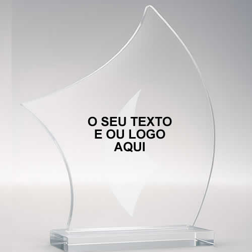 Troféu personalizado acrílico sueca - reconhecimento, confiança