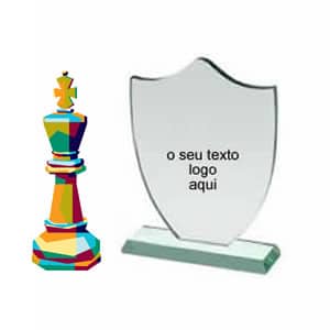 Troféu personalizado acrílico xadrez