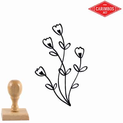 carimbo-de-madeira-flores-silva