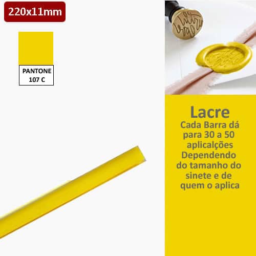 Lacre amarelo - Grande Rendimento para sinetes