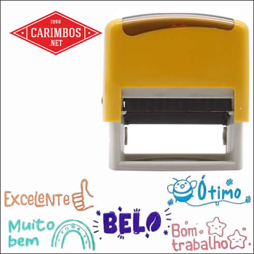 Carimbos escolares professores – Avaliar alunos, cadernos e fichas