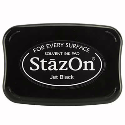 almofada para carimbos stazon na cor preto