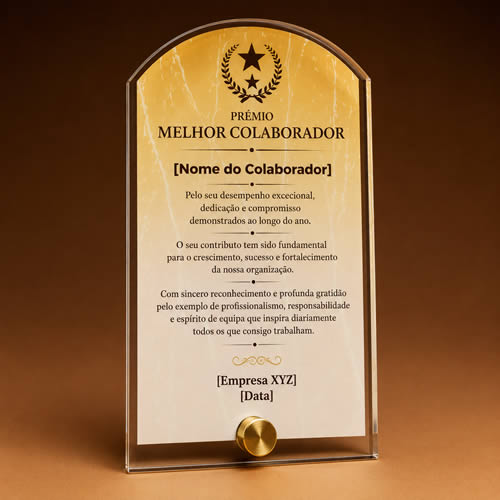 trofeu acrilico colaboradores