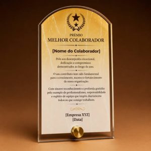 trofeu acrilico colaboradores